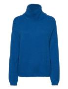 Vilajuli Rollneck L/S Knit - Noos Tops Knitwear Turtleneck Blue Vila