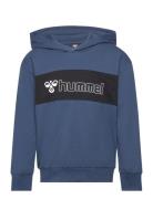 Hmlatlas Hoodie Sport Sweat-shirts & Hoodies Hoodies Blue Hummel