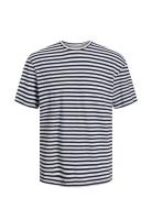 Jprcc Soft Linen Blend Ss Tee Tops T-shirts Short-sleeved Navy Jack & ...