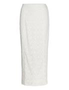 Lace Maxi Skirt Knelangt Skjørt White ROTATE Birger Christensen