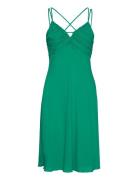 Drapey Poly Ggt-Dress Knelang Kjole Green Lauren Ralph Lauren