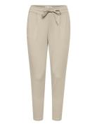 Ihkate Pa Cropped Bottoms Trousers Straight Leg Cream ICHI