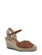 Women Sling Sko Wedge Brown Tamaris