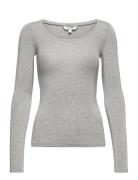 Anna Tops T-shirts & Tops Long-sleeved Grey MbyM