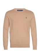 32/3 Cotton-Lsl-Plo Tops Knitwear Round Necks Beige Polo Ralph Lauren