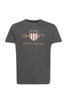 D2. Archive Shield Ss T-Shirt Tops T-shirts Short-sleeved Grey GANT