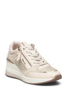 Women Lace-Up Lave Sneakers Cream Tamaris