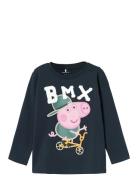 Nmmjonin Peppapig Ls Top Cplg Tops T-shirts Long-sleeved T-shirts Navy...