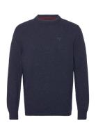 Barbour Essential Tisbury Crew Tops Knitwear Round Necks Navy Barbour