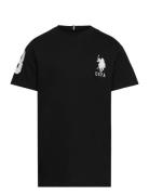 Player 3 Tshirt Tops T-shirts Short-sleeved Black U.S. Polo Assn.