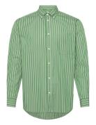 Kent Poplin Shirt Tops Shirts Casual Green Les Deux