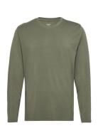 Long Sleeve Tee Bamboo Tops T-shirts Long-sleeved Khaki Green Resteröd...