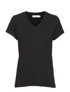 Solly V-N T-Shirt 205 Tops T-shirts & Tops Short-sleeved Black Samsøe ...