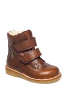 Boots - Flat - With Velcro Vinterstøvletter Med Borrelås Brown ANGULUS