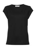 Cc Heart Basic T-Shirt Tops T-shirts & Tops Short-sleeved Black Coster...