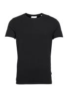 Cfdavide Crew Neck Tee Tops T-shirts Short-sleeved Black Casual Friday