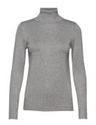 J2046, Milasz Rollneck Pullover Tops Knitwear Turtleneck Grey Saint Tr...