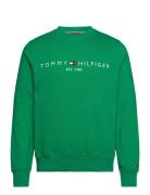 Tommy Logo Sweatshirt Tops Sweat-shirts & Hoodies Sweat-shirts Green T...