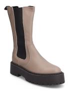 Vivianne Boot Shoes Boots Ankle Boots Ankle Boots Flat Heel Beige Stev...