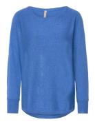 Sc-Dollie Tops Knitwear Jumpers Blue Soyaconcept