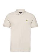 Plain Polo Shirt Tops Polos Short-sleeved Cream Lyle & Scott