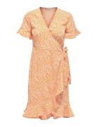 Onlolivia S/S Wrap Dress Wvn Noos Kort Kjole Orange ONLY