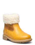 Timian Wool Top Boot Vinterstøvletter Pull On Yellow Wheat