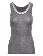 Juliana Wool Tank Top Tops T-shirts & Tops Sleeveless Grey Femilet