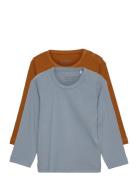 Blouse Ls Tops T-shirts Long-sleeved T-shirts Blue Minymo