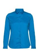 Mattie Flip Shirt Tops Shirts Long-sleeved Blue MOS MOSH