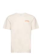 Blake T-Shirt Tops T-shirts Short-sleeved Cream Les Deux