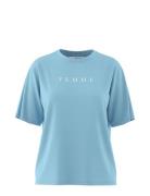 Slfvilja Ss Printed Tee W Noos Tops T-shirts & Tops Short-sleeved Blue...