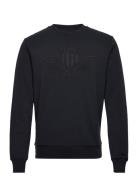 Reg Tonal Shield C-Neck Sweat Tops Sweat-shirts & Hoodies Sweat-shirts...