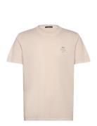 Organic Neuw Band Teee Washed St Tops T-shirts Short-sleeved Cream NEU...