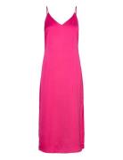 Viellette Singlet Satin Dress/Su - Noos Knelang Kjole Pink Vila