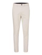 Sateen Stretch Slim Chino Bottoms Trousers Chinos Cream Calvin Klein