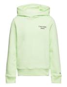 Ckj Stack Logo Hoodie Tops Sweat-shirts & Hoodies Hoodies Green Calvin...