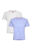 Tjw 2Pack Soft Jersey Tee Tops T-shirts & Tops Short-sleeved Blue Tomm...