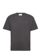 Crew T-Shirt Tops T-shirts Short-sleeved Black Les Deux