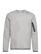 Borg Tech Sweat Crew Sport Sweat-shirts & Hoodies Sweat-shirts Grey Bj...