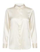 Shirt Tops Shirts Long-sleeved Cream Rosemunde