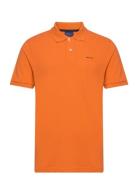 Md. Ss Pique Rugger Tops Polos Short-sleeved Orange GANT