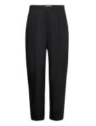 Poplin Wide Ov Pants Bottoms Trousers Wide Leg Black Cathrine Hammel