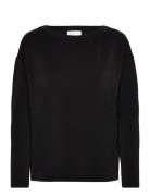 Ellemw Boxy Blouse Tops Blouses Long-sleeved Black My Essential Wardro...