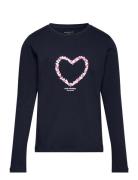 Printed Longsleeve Tops T-shirts Long-sleeved T-shirts Navy Tom Tailor