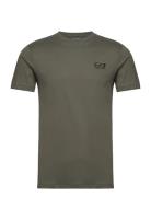 T-Shirts Tops T-shirts Short-sleeved Khaki Green EA7