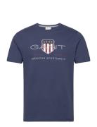 Reg Archive Shield Ss T-Shirt Tops T-shirts Short-sleeved Navy GANT