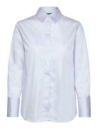 Lr-Isla Solid Tops Shirts Long-sleeved Blue Levete Room