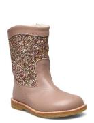 Boots - Flat - With Zipper Vinterstøvletter Pull On Beige ANGULUS