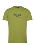 Logo Tee Tops T-shirts Short-sleeved Green H2O